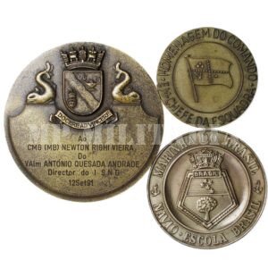 CONJUNTO DE MEDALHAS DO COMANDANTE DO NAVIO DA VIAGEM DE INSTRUÇÃO DE 1991 – MARINHA DO BRASIL