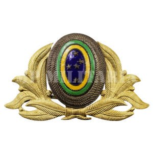ANTIGA INSÍGNIA DE QUEPE DE OFICIAL DO EXÉRCITO BRASILEIRO - ANOS 50/60