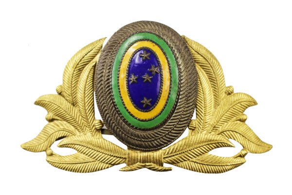 ANTIGA INSÍGNIA DE QUEPE DE OFICIAL DO EXÉRCITO BRASILEIRO - ANOS 50/60 - Imagem 2