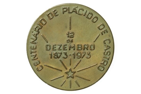 MEDALHA DO CENTENÁRIO DE PLACIDO DE CASTRO • LIBERTADOR DO ACRE  1873 – 1973 - Imagem 2
