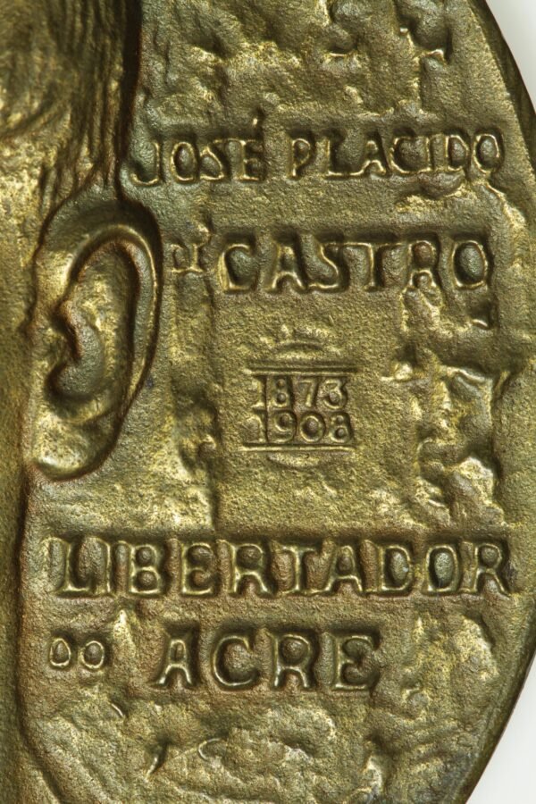 MEDALHA DO CENTENÁRIO DE PLACIDO DE CASTRO • LIBERTADOR DO ACRE  1873 – 1973 - Imagem 3