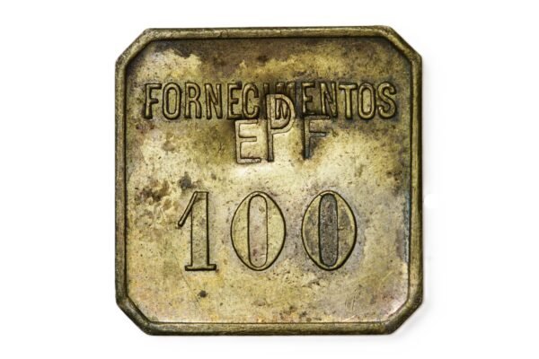 ANTIGA FICHA DA ESTRADA DE FERRO DO PARANÁ, COM CARIMBO EFP