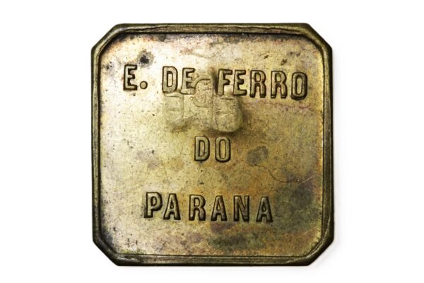 ANTIGA FICHA DA ESTRADA DE FERRO DO PARANÁ, COM CARIMBO EFP - Imagem 2