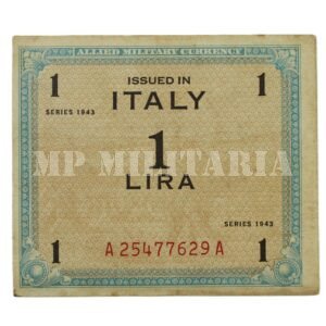 CÉDULA DE OCUPAÇÃO NA ITÁLIA ∙ 1 LIRA – II GUERRA