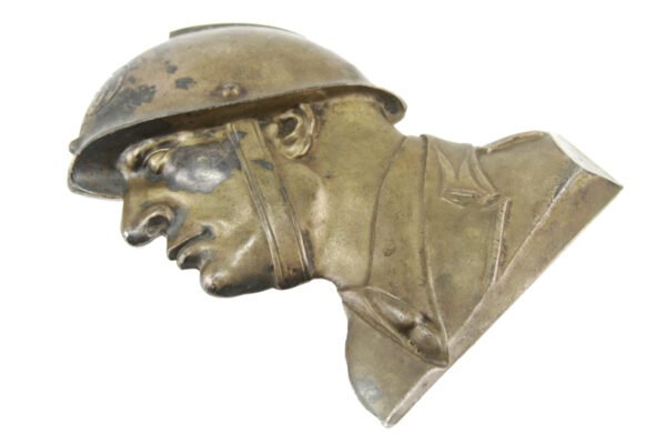 ESCULTURA BUSTO DE MUSSOLINI COM CAPACETE – IL DUCE - Image 7