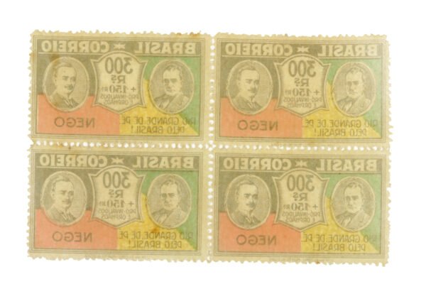 QUADRA DE SELOS DE 300 REIS DA REVOLUÇÃO DE 1930 - Image 4