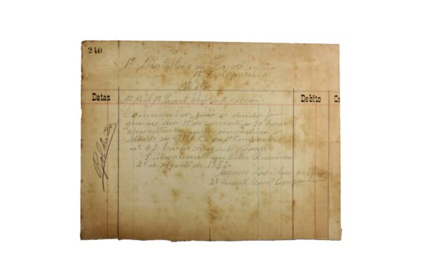 MEMORANDO DO 1º BATALHÃO DA FORÇA PÚBLICA – REVOLUÇÃO DE 1932
