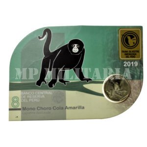 MOEDA DE 1 SOL ∙ ANIMAIS AMEAÇADOS DE EXTINÇÃO ∙ MACACO – PERU