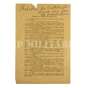 ENCARTE DA MEDALHA DA CONSTITUIÇÃO 1962 – REVOLUÇÃO DE 1932
