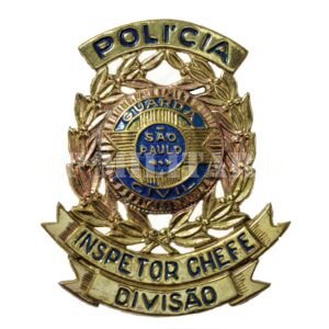 INSÍGNIA DA ANTIGA GUARDA CIVIL DO ESTADO DE SÃO PAULO – INSPETOR CHEFE DE DIVISÃO