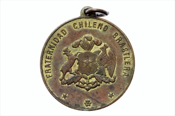 MEDALHA FRATERNIDAD CHILENO BRASILERA – HOMEN. DO EXÉRCITO AOS TRIPULANTES DO ALM BARROSO – MARINHA 1903
