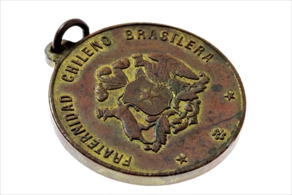 MEDALHA FRATERNIDAD CHILENO BRASILERA – HOMEN. DO EXÉRCITO AOS TRIPULANTES DO ALM BARROSO – MARINHA 1903 - Imagem 3