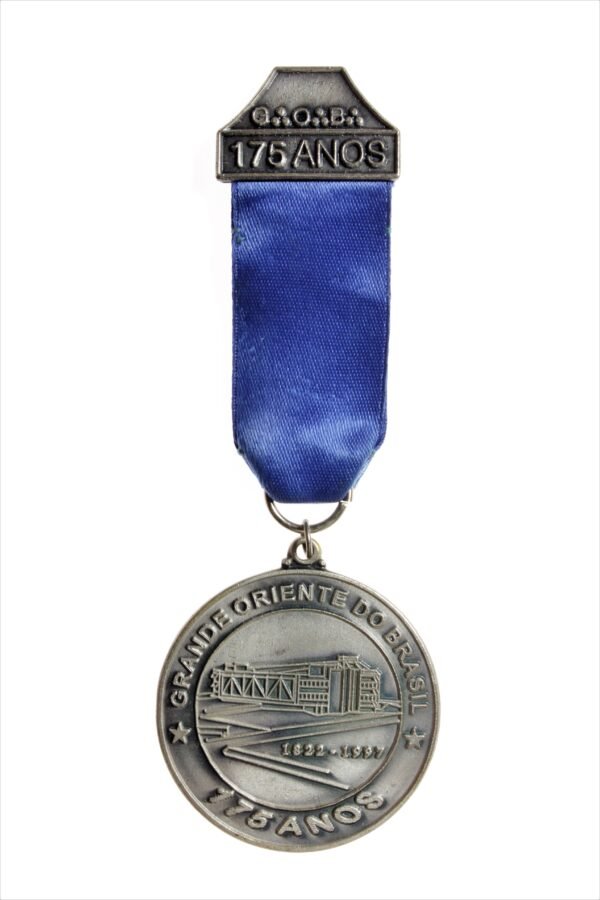 MEDALHA 175 ANOS DO GRANDE ORIENTE DO BRASIL GOB ∙ MAÇONARIA – 1997 - Imagem 2