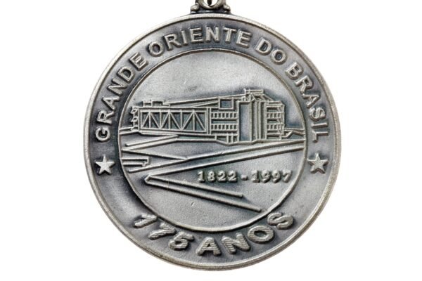 MEDALHA 175 ANOS DO GRANDE ORIENTE DO BRASIL GOB ∙ MAÇONARIA – 1997 - Imagem 3