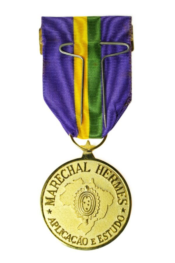 MEDALHA MARECHAL HERMES APLICAÇÃO EM ESTUDO – GRAU OURO COM 2 COROAS - Imagem 6