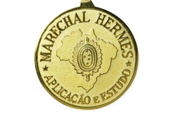 MEDALHA MARECHAL HERMES APLICAÇÃO EM ESTUDO – GRAU OURO COM 2 COROAS - Imagem 4