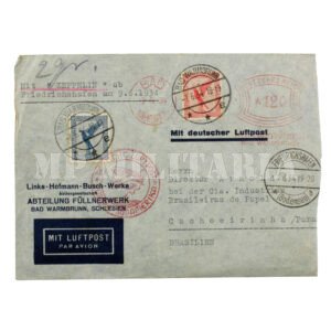ENVELOPE DE CORRESPONDÊNCIA VIA ZEPPELIN PARA O BRASIL