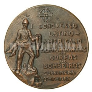 MEDALHA II CONGRESSO DE BOMBEIROS DO BRASIL / I CONGRESSO LATINO-AMERICANO DE COMANDANTES BOMBEIROS – 1965