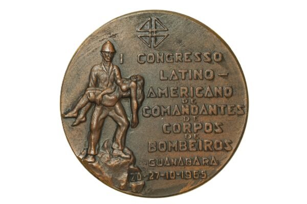 MEDALHA II CONGRESSO DE BOMBEIROS DO BRASIL / I CONGRESSO LATINO-AMERICANO DE COMANDANTES BOMBEIROS – 1965