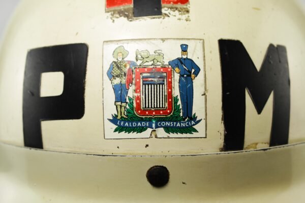 CAPACETE MOTOCICLISTA DA POLÍCIA MILITAR DE SÃO PAULO – ANOS 70 - Imagem 9