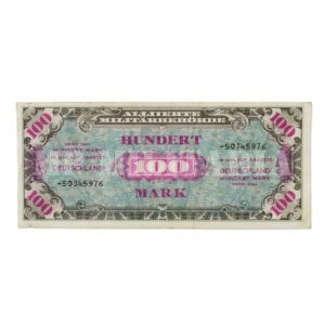 CÉDULA DOS ALIADOS DE OCUPAÇÃO DA ALEMANHA ∙ 100 MARCOS – II GUERRA