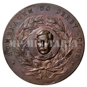 MEDALHA HOMENAGEM DO DERBY CLUB AO REI ALBERT DA BÉLGICA – 1920