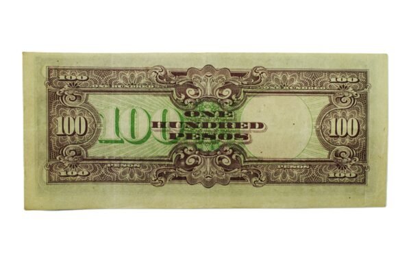 CÉDULA DO JAPÃO DE OCUPAÇÃO DAS FILIPINAS ∙ 100 PESOS – II GUERRA - Imagem 3