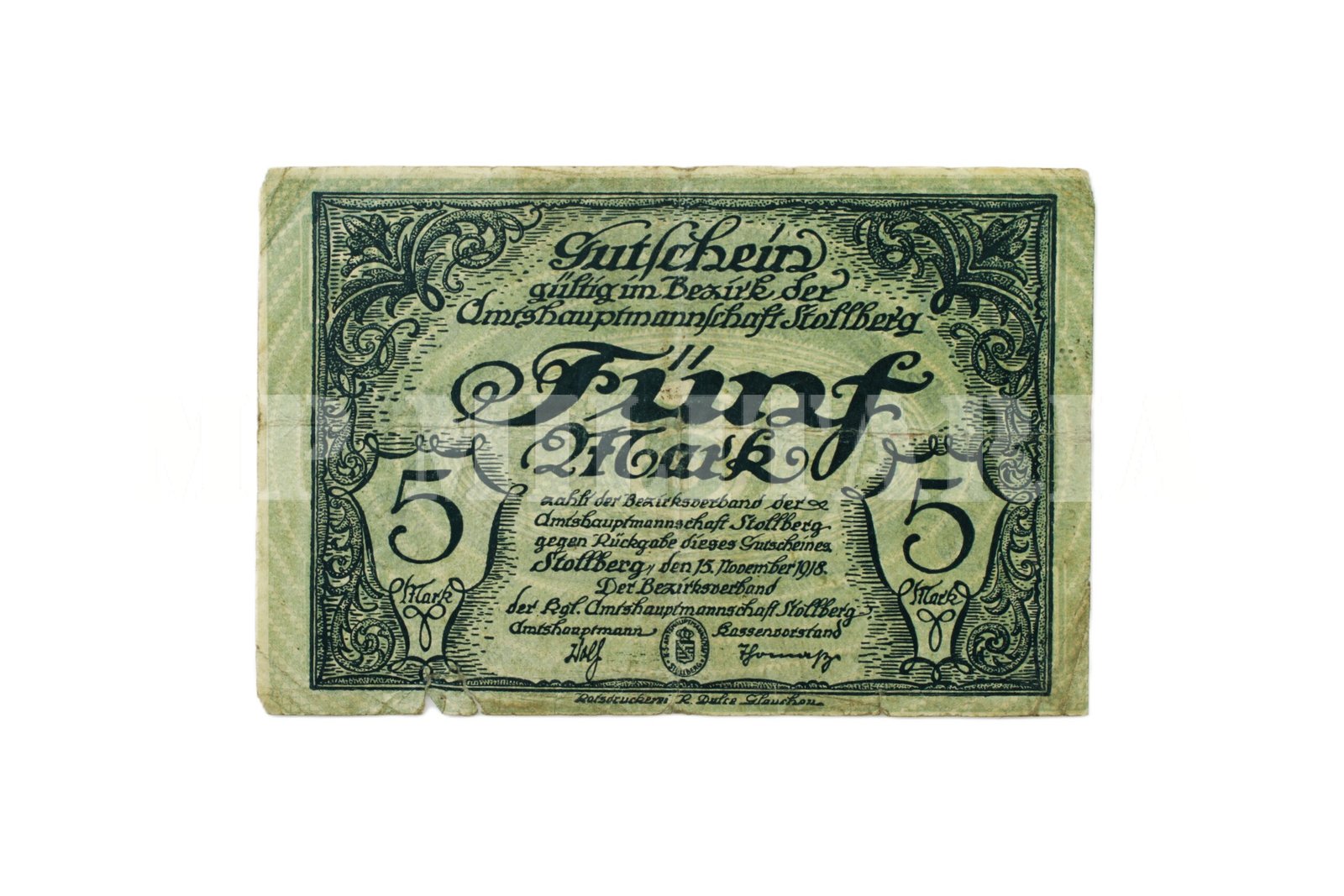 CÉDULA DE 5.000 DE MARCOS – 1922