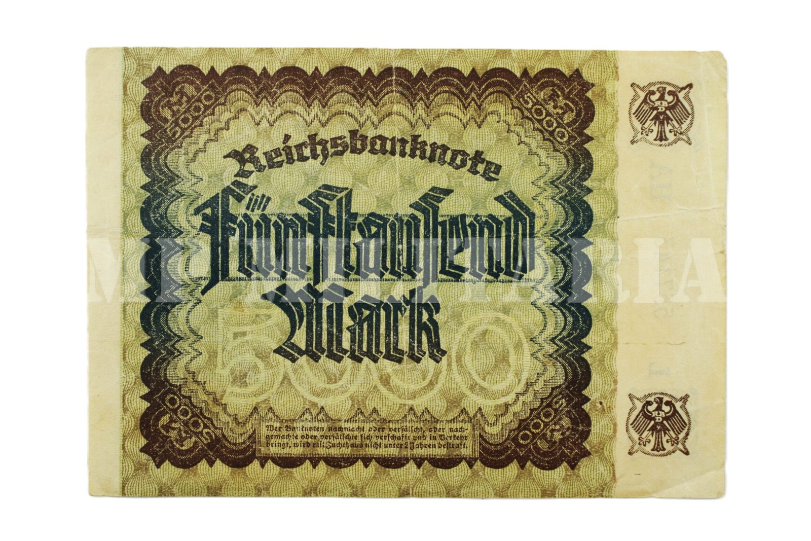 CÉDULA DE 5.000 DE MARCOS – 1922 - Imagem 3