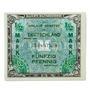 CÉDULA DOS ALIADOS DE OCUPAÇÃO DA ALEMANHA ∙ 1/2 MARCO – II GUERRA