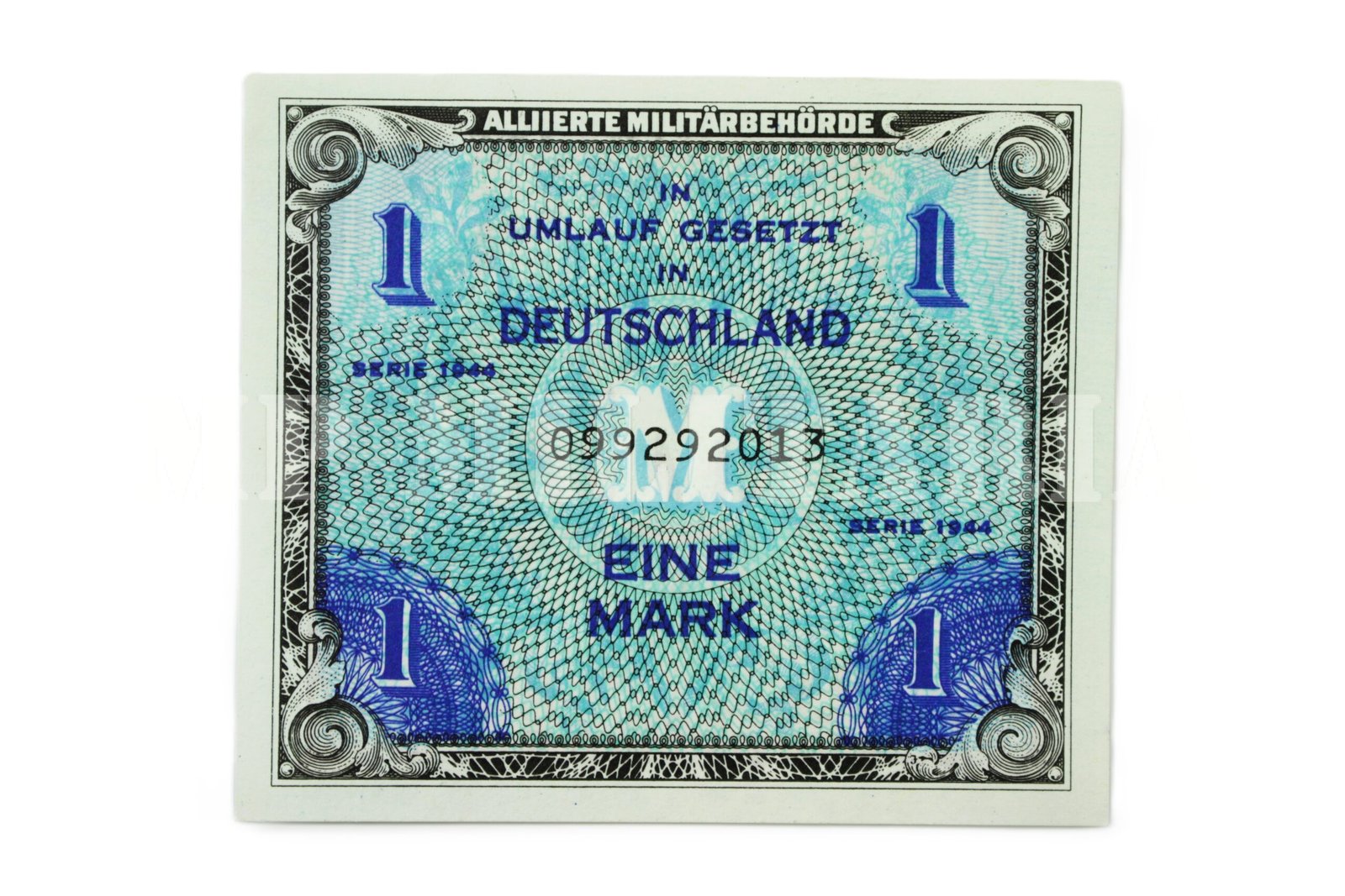 CÉDULA DOS ALIADOS DE OCUPAÇÃO DA ALEMANHA ∙ 1 MARCO – II GUERRA - Imagem 2