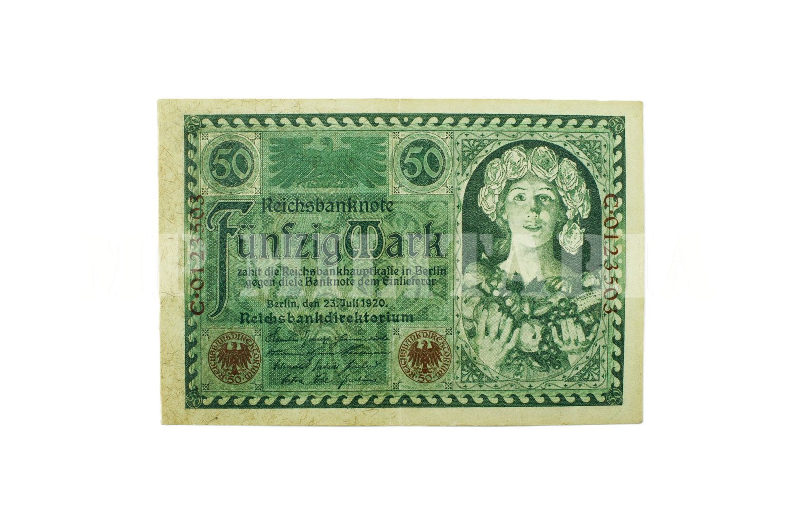 CÉDULA DE 50 DE MARCOS – 1920