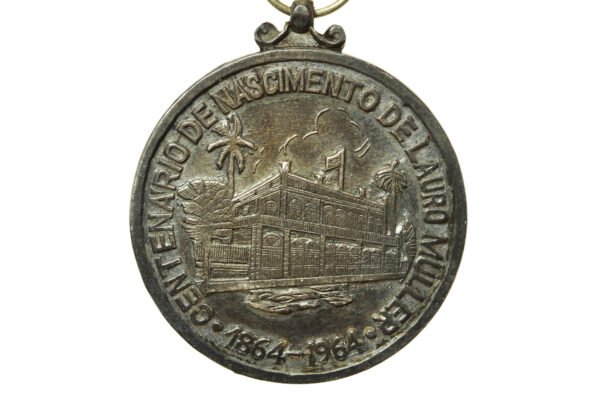 MEDALHA DE PRATA DO 1º CENTENÁRIO DO NASCIMENTO DE LAURO MÜLLER – 1964 - Imagem 4