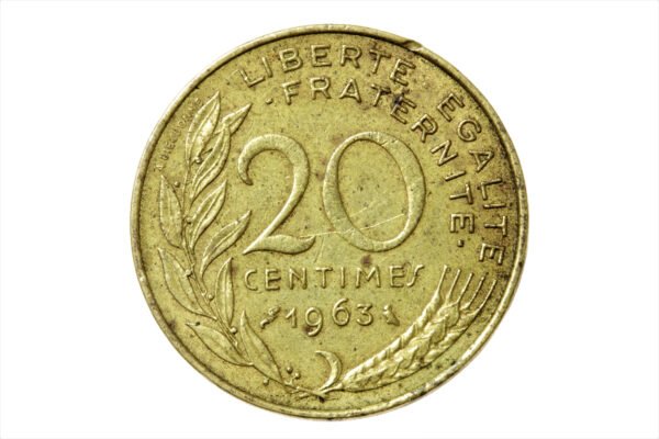 MOEDA DE 20 CENTAVOS DE FRANCO DE 1963 – FRANÇA - Imagem 2