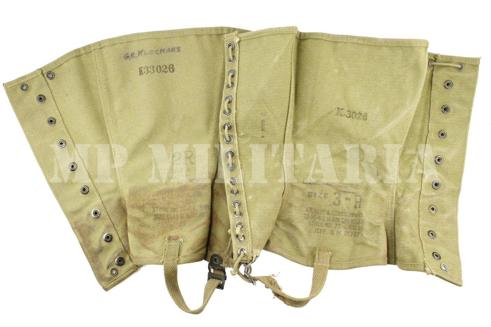 PAR DE POLAINAS / PERNEIRAS LEGGINGS, CANVAS M-1938 - II GUERRA - Imagem 6