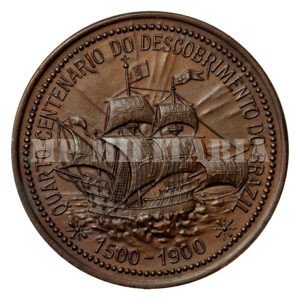 MEDALHA 4º CENTENÁRIO DO DESCOBRIMENTO DO BRASIL ∙ INSTITUTO GEOGRÁFICO HISTÓRICO DA BAHIA – 1900