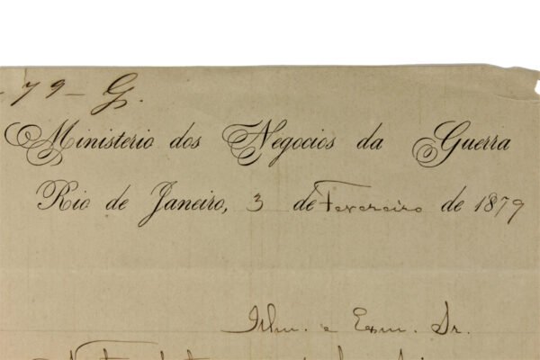 RARO DOCUMENTO ASSINADO PELO MARECHAL OSÓRIO A PROVINCIA DO SERGIPE – 1879 - Imagem 3