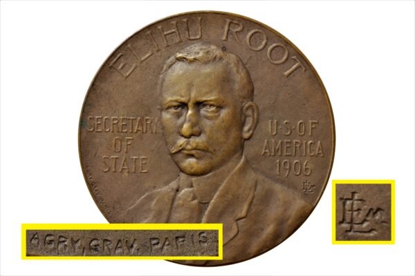 MEDALHA DE 1906 3ª CONFERÊNCIA INTERNACIONAL AMERICANA – ELIHU ROOT - Imagem 3