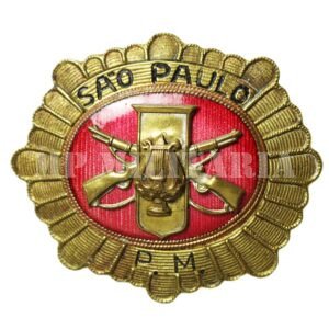 ANTIGA INSÍGNIA DE COBERTURA DO CORPO MUSICAL DA POLÍCIA MILITARIZADA DE SÃO PAULO