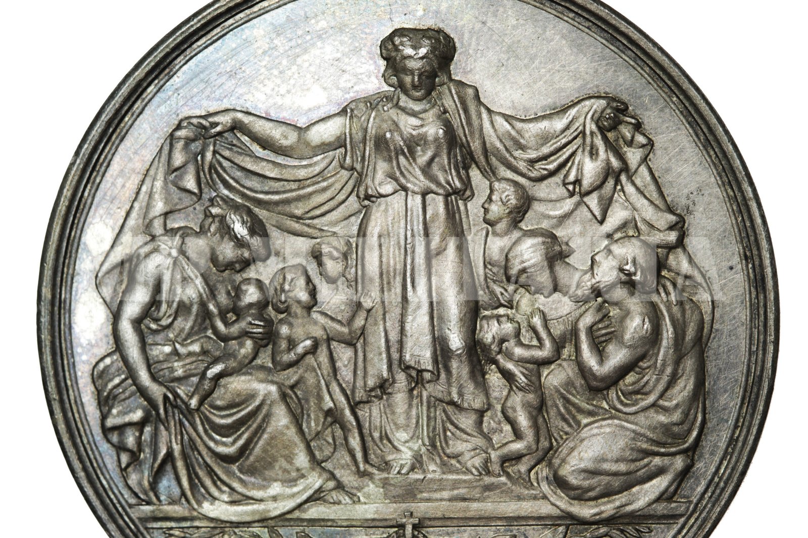 MEDALHA DO IMPÉRIO DE 1889 DA SANTA CASA DE MISERICÓRDIA – EM PRATA E NA CAIXA - Imagem 3