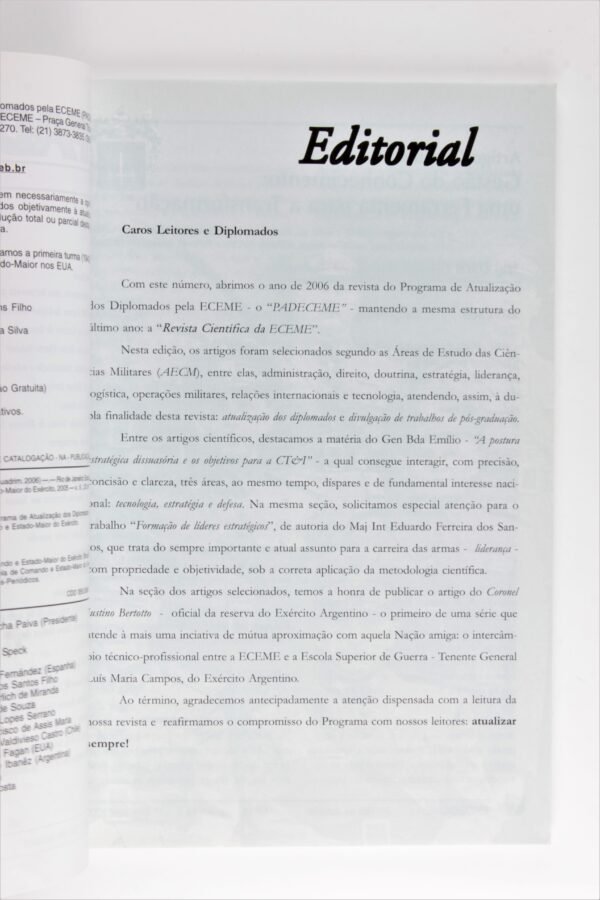 PADECEME ∙ REVISTA DA ECEME ESCOLA DE COMANDO DE ESTADO MAIOR DO EXÉRCITO - 2006 - Imagem 5