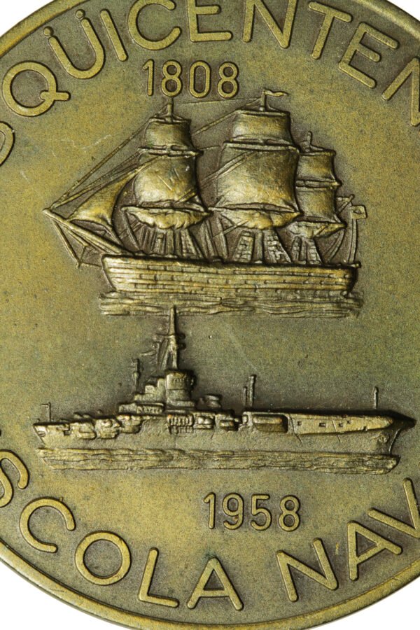 MEDALHA DOS 150 ANOS DA ESCOLA NAVAL – 1808 – 1958 - Imagem 3