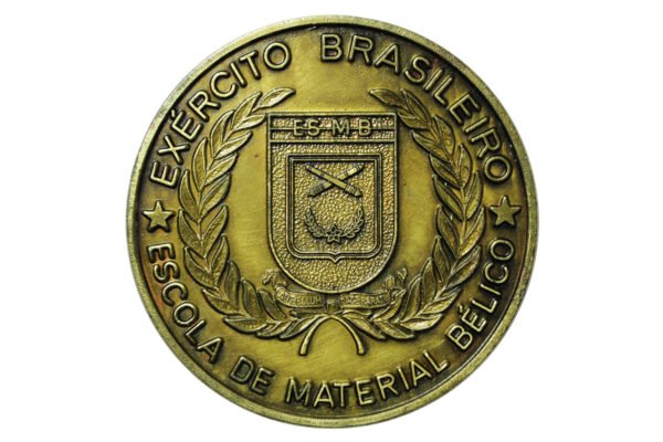 MEDALHA DOS 60 ANOS DA ESCOLA DE MATERIAL BÉLICO DO EXÉRCITO BRASILEIRO – 1998 - Imagem 2