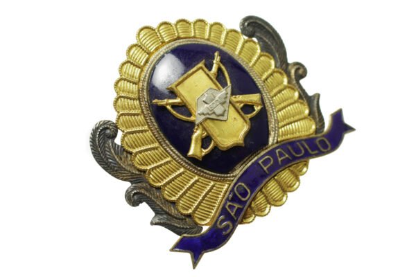 ANTIGA INSÍGNIA DE QUEPE DA POLÍCIA RODOVIÁRIA DA FORÇA PÚBLICA DE SÃO PAULO - Imagem 3