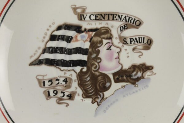 XÍCARA E PIRES COMEMORATIVO DA PAULISTINHA ∙ IVº CENTENÁRIO DE SÃO PAULO 1954 - Imagem 5