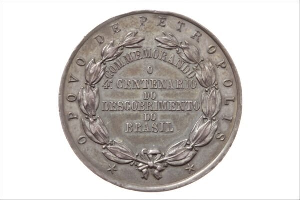 MEDALHA DE 1900 4º DO DESCOBRIMENTO DO BRASIL – O POVO DE PETRÓPOLIS - Image 2