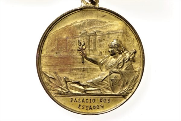 MEDALHA DA EXPOSIÇÃO NACIONAL DE 1908 – PALÁCIO DOS ESTADOS - Imagem 2