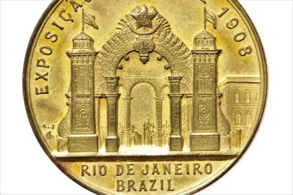 MEDALHA DA EXPOSIÇÃO NACIONAL DE 1908 – PALÁCIO DOS ESTADOS - Imagem 4