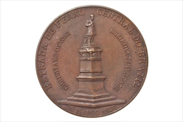 MEDALHA JUBILEU DA ESTRADA DE FERRO D. PEDRO II ∙ CENTRAL DO BRASIL – 1908