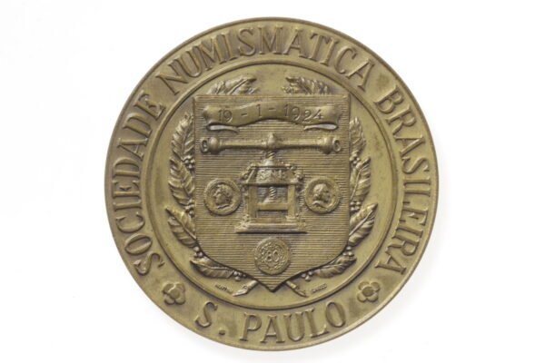 MEDALHA IV CENTENÁRIO FUNDAÇÃO DE SÃO PAULO – SNB SOCIEDADE NUMISMÁTICA BRASILEIRA – 1954 - Imagem 2